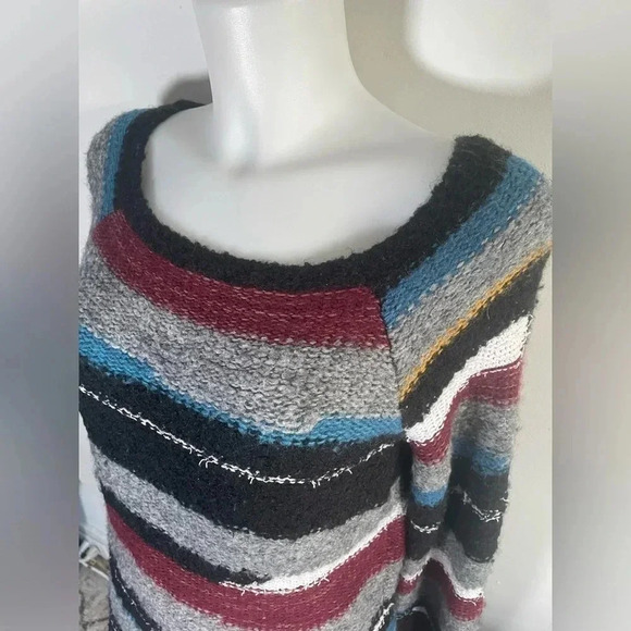 Free People Montmartre knit multicolor wool blend sweater Size Medium EUC! 0185 - Picture 6 of 10